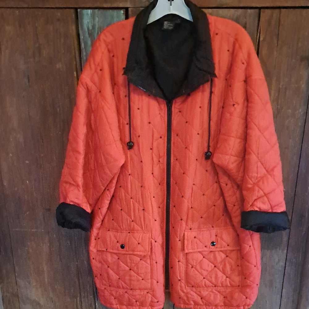 Carole Little Sport, Red, 100% Silk, Size 6 Lightweight Jacket